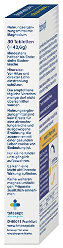 tetesept Magnesium 500 Nacht - 5 x 30 hochdosierte Tabletten - Nahrungsergänzungsmittel für entspannte Muskeln im Schlaf mit Magnesium Tabletten – Bild 7