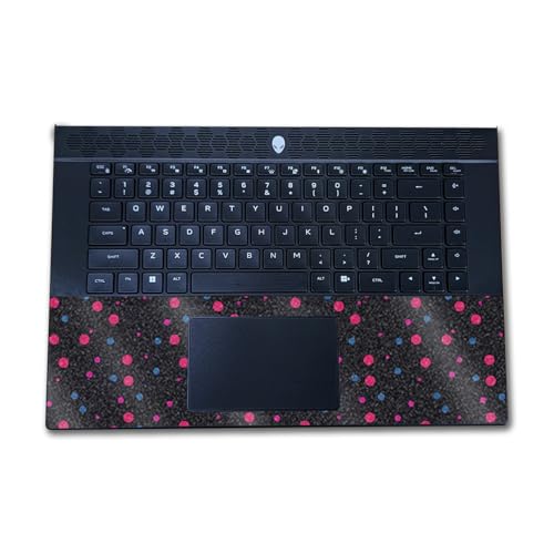 Image of Glossy Glitter Laptop Skin Compatible with Alienware M16 R2 (2024) - Magenta Dots - Premium 3M Vinyl Protective Wrap Decal Cover - Easy to Apply | Crafted in The USA by MightySkins