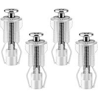 Poeland 4 PCS Toilettensitz Schrauben Set, Expansionsschraube für WC Sitz Befestigung, Toilettensitz Ersatzteile mit expandierenden Nylonmuttern, Toilettenbefestigungen
