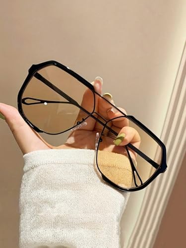 Rmerom Retro Oversized Square Aviator Sunglasses for Women Men, 2025 Fashion Vintage Trendy Large Aviator Sun glasses UV4004