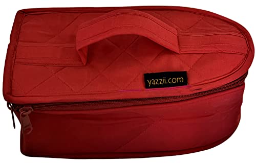 Image of Yazzii Iron Storage Case - Iron Protective Cover - Travel Iron Holder with Handle & Zipper Closure - Iron Carrying Storage Bag - Dustproof & Easy to Carry Red