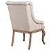 Coaster Home Furnishings - Brockway - Set of 2 Fabric Arm Chairs - Button Tufting, Nailhead Trim, Rolled Arms - Transitional - Dining Room and Kitchen - Cream and Barley Brown - 110293