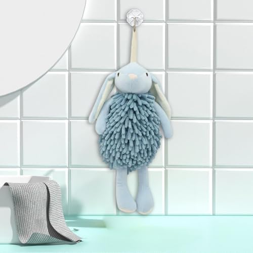Toalla de invitados suave de conejo ideal para complementar tu baño, ducha y cocina 4