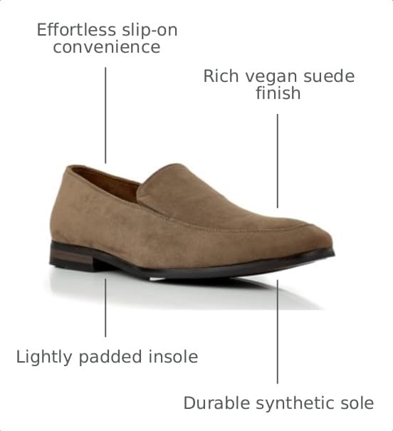 Image of Ferro Aldo Men's Dress Loafer Collection | Modern & Classic Slip-On Styles | Available in Suede, Woven, and Wholecut