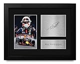 HWC Trading Max Verstappen Formula 1 Framed Gifts Printed Signed Autograph Picture for F1 Formula 1 Racing Fans - US Letter Size
