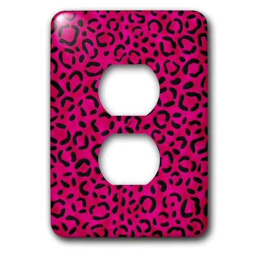 Leopard Print Pink 2 prises de courant plaque murale lsp_32506_6 motif léopard