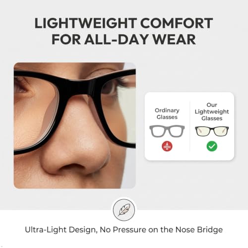 Image of Eyekepper Blue Light Reading Glasses Men Women 2.5, Small Black Brown
