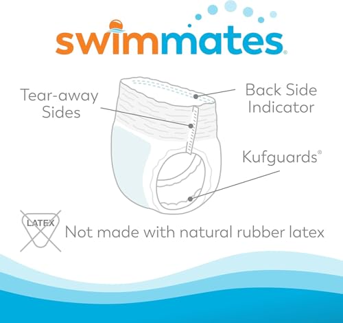 Image of Swimmates Disposable Adult Swim Diapers, X-Small /Youth Large, 24 Ct