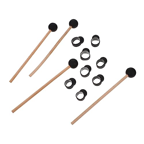 LIFKOME Set de 12 piezas de accesorios etéreos para batería con cubiertas para dedos y baquetas para principiantes y profesionales que incluye accesorios antideslizantes para mejorar la interpretación