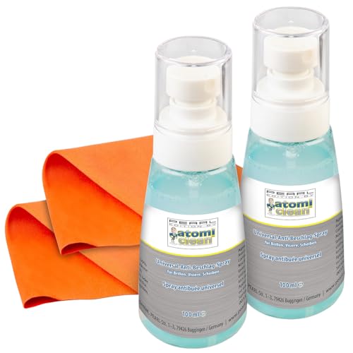 AtomiClean Antibeschlagspray: 2er-Set Universal-Anti-Beschlag-Spray für Brillen, Scheiben, je 100 ml (Brillenspray, Antibeschlagspray Brille, Auto)