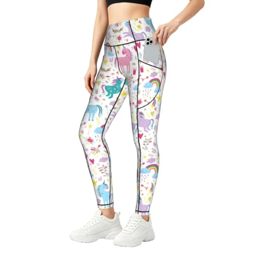 Pantalones de yoga que no se transparentan elásticos con bolsillos para mujer