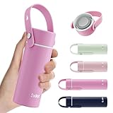 Exllena Termo Pequeño 200ml – Botella Térmica Pequeña con Asa de Silicona...