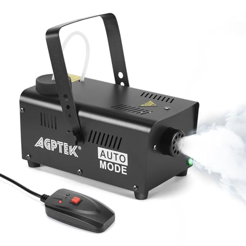AGPTEK 500W Fog Machine with Wired Control & Automatic Spray