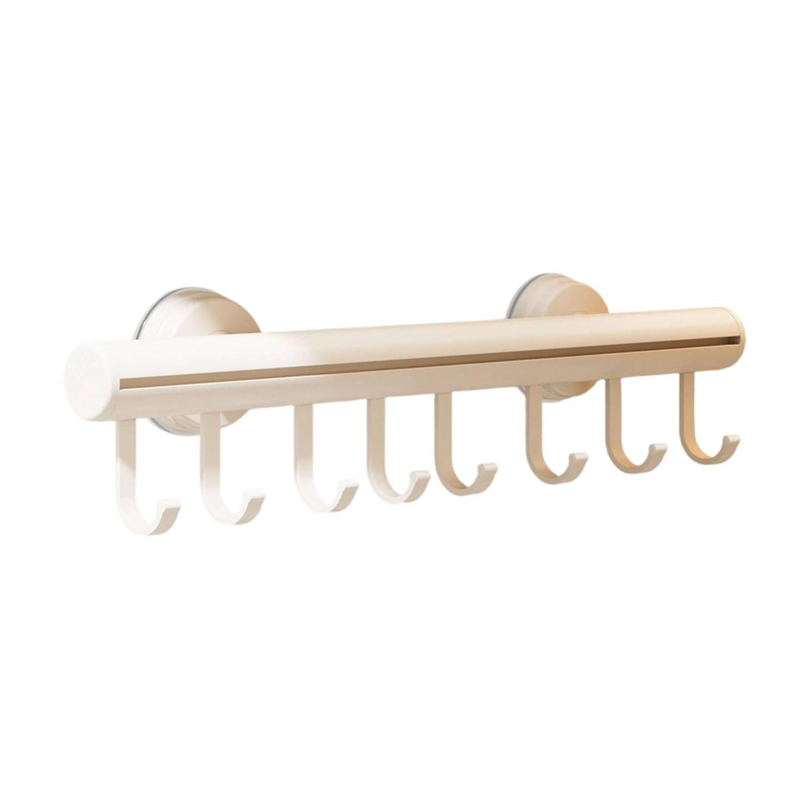 Zyouqi Cream White Sturdy Space Aluminum Abs Suction Cup Mounted Hanger For Pull Out Clothes Storage Organizers In Wardrobes Drillless Modern Decors