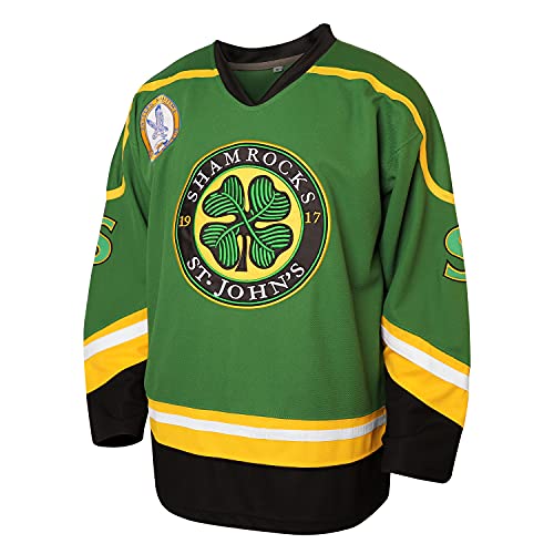 3 Ross The BOSS Rhea Hockey Jersey for Men,ST John's Shamrocks Stitched with EMHL Patch White Green Black (3 Green,Small) - image 2