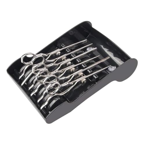 Tujuna Professional Salon Holder Racks Barber Shop Shears Stand Organizer Storage Tray, ABS Scissors...