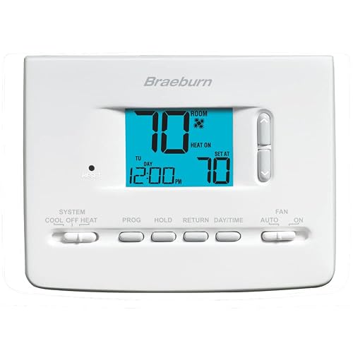 Braeburn 2020NC Thermostat, 5-2 Day Programmable, 1H/1C
