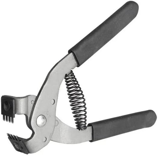 -Leather Stitching Hole Punch Plier Clamp Cutter Hoggard Diamond Cut Punch Leather Punch Tool 4Mm Pitch 4 Prong - (Color: 4 teeth)