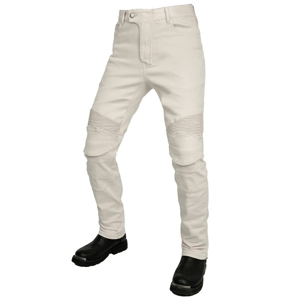 Impermeabile Moto Equitazione Pantaloni per Uomini Donne Retrò Biker Jeans Motocross Racing Pantaloni con 4 X CE Armatura Ginocchiere
