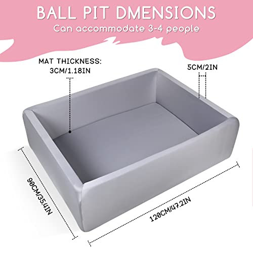 Modereve Ball Pits For Toddlers, Large Baby Ball Pit 47"X35" Rectangular Soft Foam Ball Pit Pool Playpen Ideal Gift For Kids - Balls Not Included #TOP2