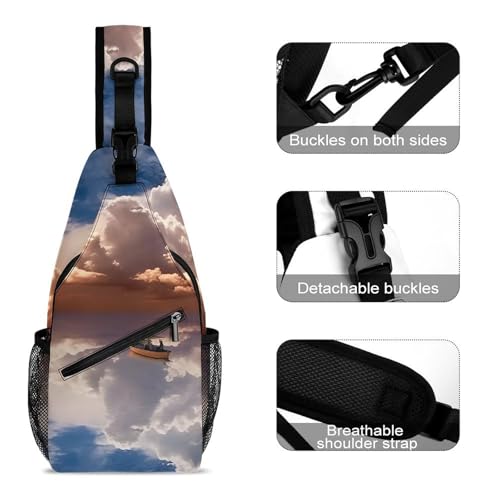 Mochila de pecho Sling Bag para senderismo y día miniatura 3