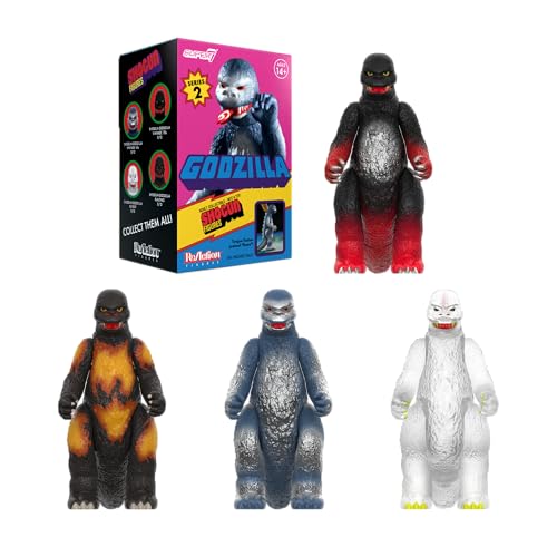 Image of Super7 Toho Shogun Godzilla Blind Box Flat Reaction Figures - (12 Pack) 3.75 inch Toho Godzilla Action Figures Classic Movie Monster Collectibles and Retro Toys