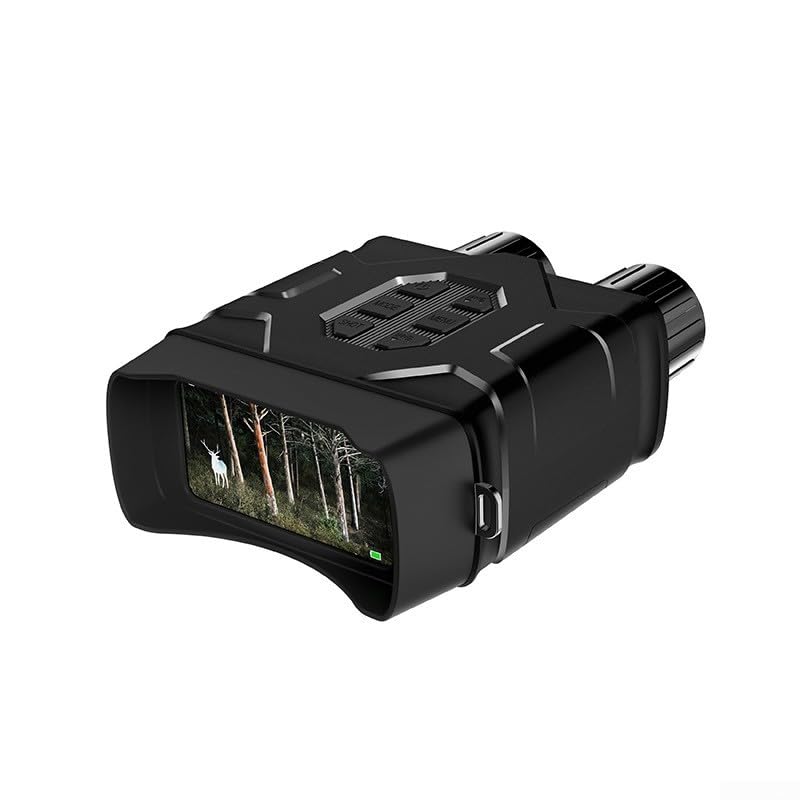 FACAIIO Telescopio para visión nocturna: video 5K, zoom 10x, conectividad WiFi, imágenes a todo color en la oscuridad, soporte de almacenamiento de 512 GB (negro)