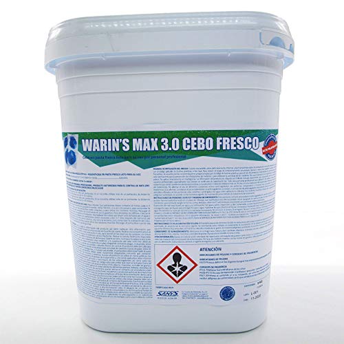 BIOTRENDS Warin´S MAX 3.0 Raticida en Cebo Fresco con Brodifacoum - Cubo 3 kg.