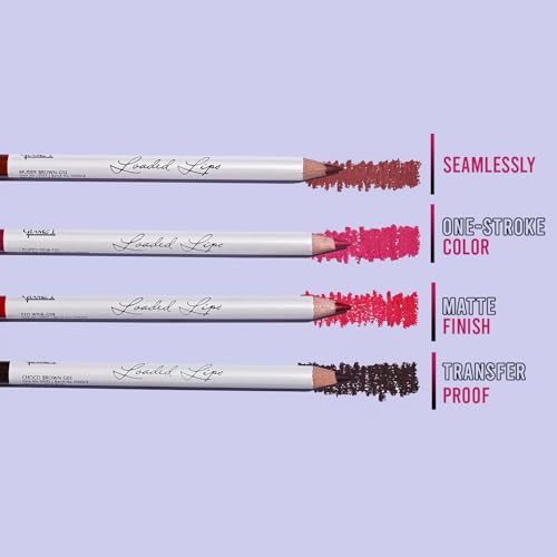 Image of Glam21 Loaded Lips Matte Lip Liner For Clean Contoured Lip | Creamy, Easy Slide Formula | Renders Perfect Pout & Long-Lasting | Waterproof | Transfer-Proof Matte Finish | One-Stroke Color Application | Non-Drying | Shade - 06 Charlotte Red