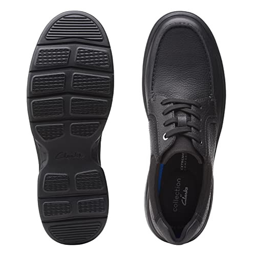 Clarks mens Bradley Vibe Oxford, Black Tumbled Leather, 10 Wide US by Clarks - Used condition - Image 8