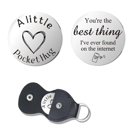 Pocket Hug Token - Youre The Best Thing I Found on The Internet - Perfect Gifts for Wife Husband Girlfriend Boyfriend - Anniversary Christmas Valentines Day