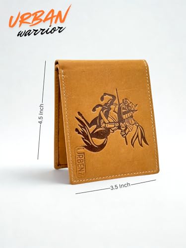 Image of Leather Wallet for Men - Slim Bifold RFID Wallet with Coin Pocket, Multiple Card Slots - Formal Men's Wallet - Gift Ready, Compact & Minimalist (Warrior Tan)