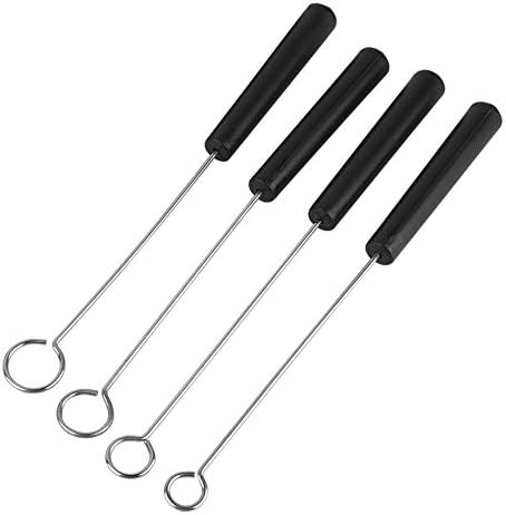 OVAQUIXI 10 Pieces Chocolate Dipping Fork Set Stainless Steel PP Handle for Chocolate Making Candy Fondue Tools - 3