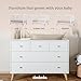 dadada Baby Harmony Set, Nursery Furniture Set. Baby Crib and Dresser Combo. Soho 3 in 1 Convertible Crib and Austin 5 Drawer Nursery Dresser. White & Natural Beechwood