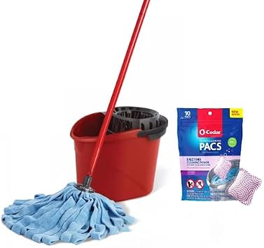 O-Cedar Quickwring Bucket & MF Cloth Mop + 1 Lavender PAC Variety Pack