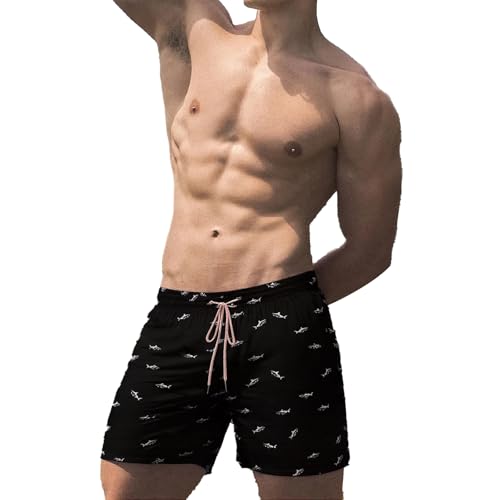 Men's Swim Trunks with Compression Liner 5" Quick-Dry Beach Shorts Anti-Chafing Board Shorts with Zipper Pockets3