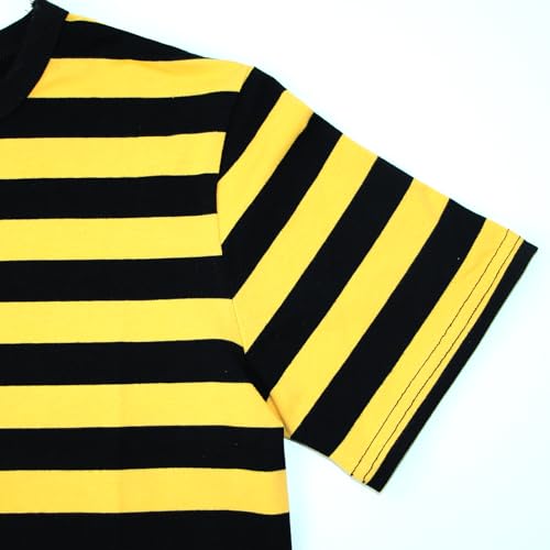 Image of Kids Striped T-Shirt,Short Sleeve,Crew Neck,Boy Girls Summer Tee Top Halloween Costumes 3-12 Years