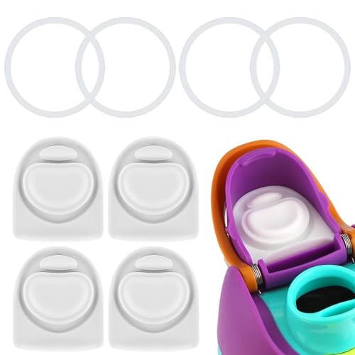 BMSQOFD 4 Kits de Joints de Rechange en Silicone-Tampons et Joints Toriques d'Étanchéité,Compatibles avec les Gourdes Owala FreeSip 470,560,710,740,950,1180 ml,Pièces et Accessoires pour Owala,BD2