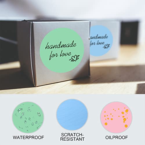 Misofuki 2" 750 Labels Yellow Circle Direct Thermal Stickers Labels Roll Compatible With Zebra, Rollo, Munbyn, Self-Adhesive Round Direct Thermal Labels #TOP3