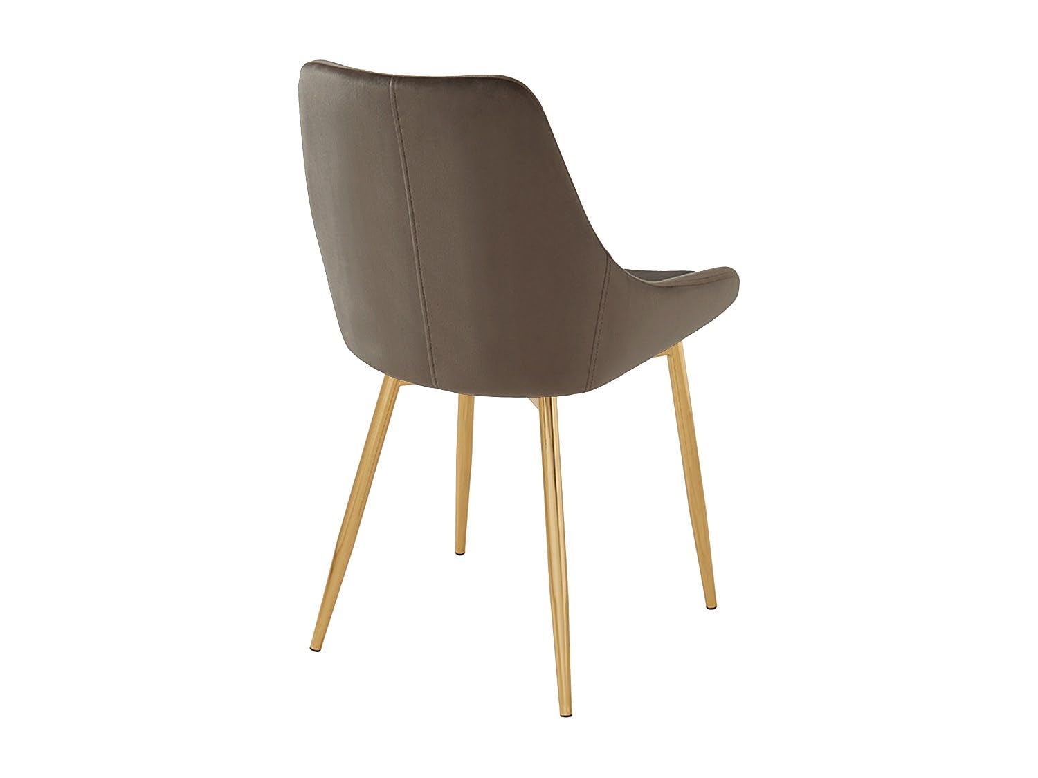 Vente-unique Masurie 6 StÅhle ? Samt und vergoldetes Metall ? Taupe