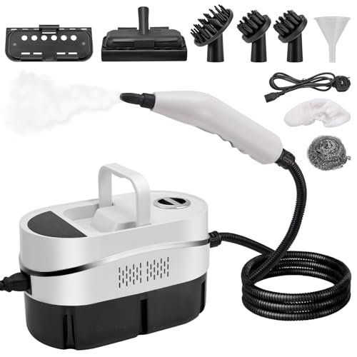 Neulriscn Steam Cleaner, Handheld Steam Cleaner, 15s Heat-Up, 1.2L Water Tank, Portable High Temp Hand Held Steamer Cleaning Machine for Cleaning Upholstery, Grout, Window, Carpet, Car, Floor, Kitchen