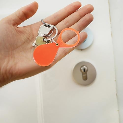 8Pcs Mini Folding Pocket Magnifier Keychain, 30X Magnification Glass for Elderly Reading Jewelry Inspection - Image 4
