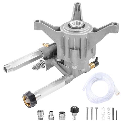 Tool Daily Vertical Pressure Washer Pump Upgraded 7/8 Shaft Replacement Pump for Power Washer Compatible with Troy Bilt Craftsman Briggs & Stratton Karcher Front Side 2400-2800 PSI 2.3 GPM