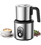 Milk Frother and Steamer with Heating Function - 4-in-1 Automatic Hot & Cold Milk Frother and War...