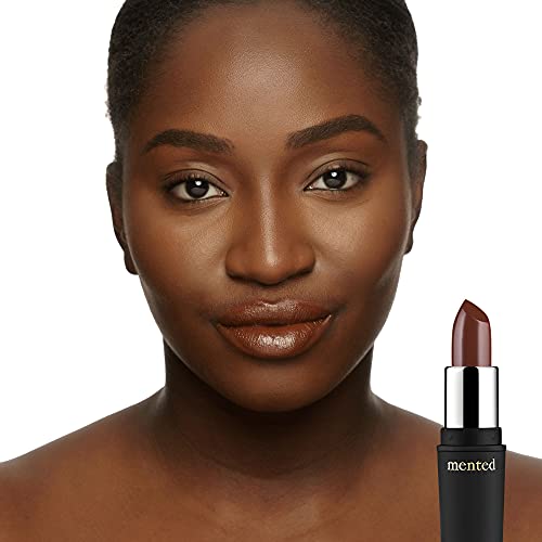 Mented Cosmetics | Semi Matte Nude Lipstick, Dark Night | Vegan, Paraben-Free, Cruelty-Free | Brown, Dark, Long Lasting Lipstick #TOP5