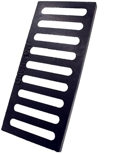 Image of Cast Iron Drain Grate, Driveway Channel Cover 17x8 in