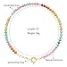 KissYan Beaded Gemstone Necklace for Women, Colorful Boho Bead Choker Natural Stone Surfer Beach Necklaces 14K Gold Plated Summer Handmade Jewelry(J06)