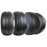 Set 4 Wolf Pack 18X8.5-8 Golf Cart Tires 6PR Non-Directional Tubeless Tire Multi-Terrain Tire with Superior Traction and Mud-Resistant Self-Cleaning Tread Design for Long-Lasting Performance