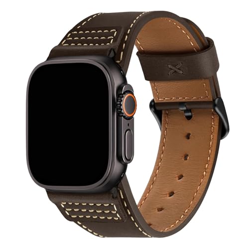 Image of Wristitani Genuine Leather Strap Compatible With Apple Watch