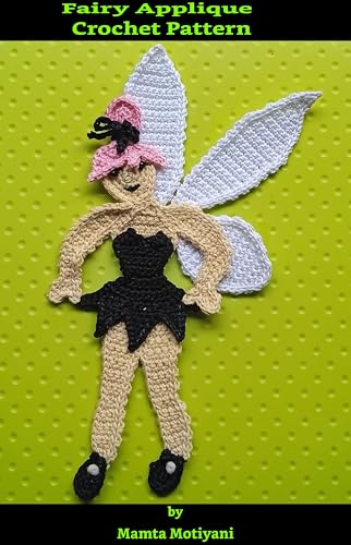 Fairy Applique | Crochet Pattern: A DIY Embellishment For Clothes, Bags, Hats, Blankets, Nursery Decor.. (Crochet Applique Patterns) image 2